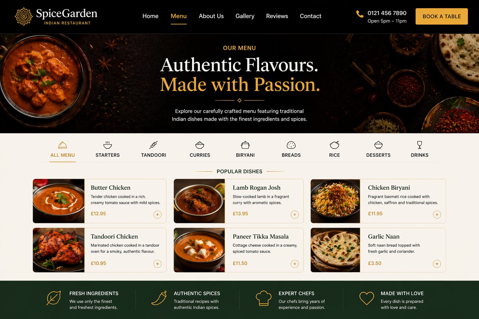 Authentic Indian flavours with elegance